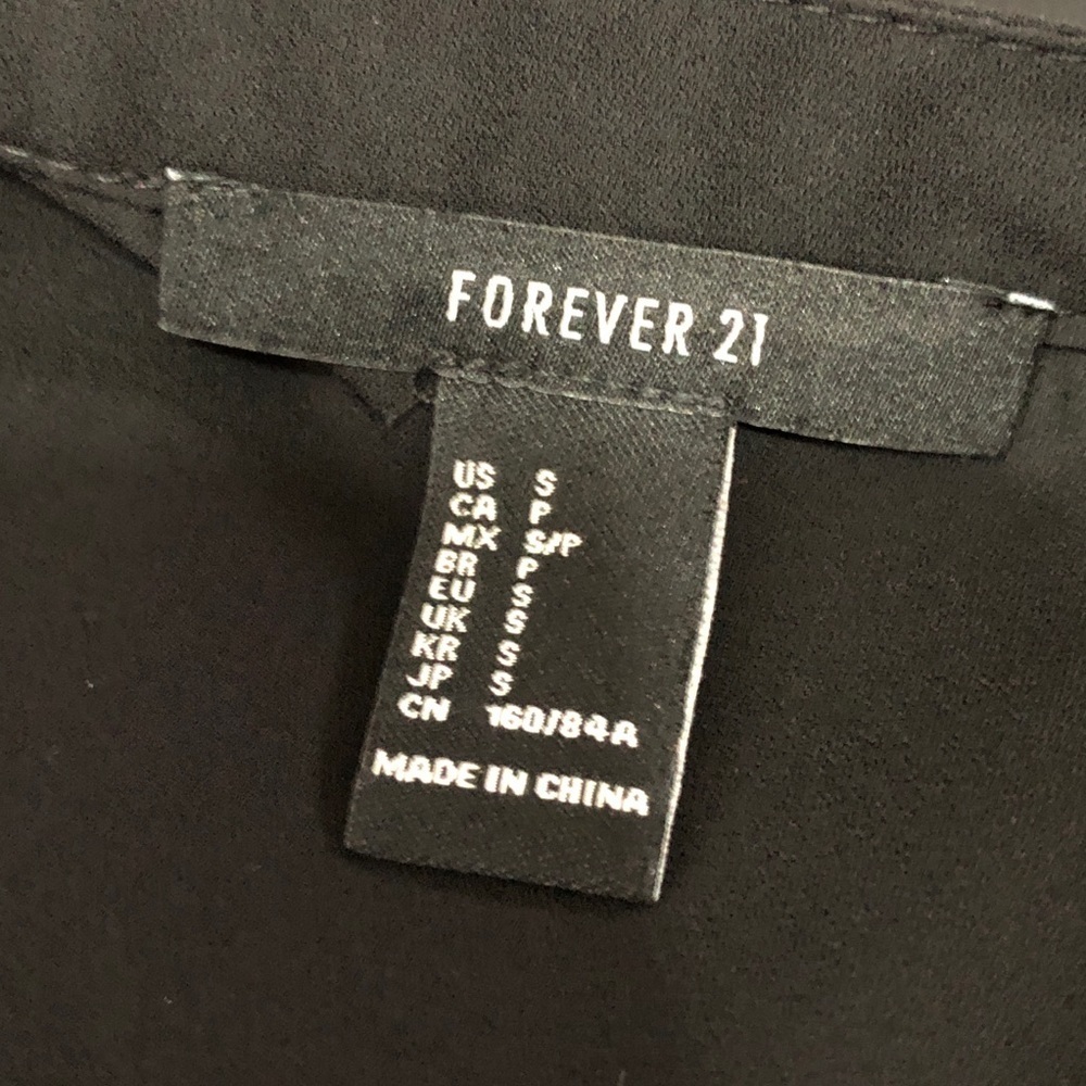 Forever 21 Black High Low Sleeveless Shirt Dress - Picture 6 of 7